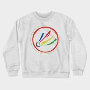 colorful badminton icon Crewneck Sweatshirt